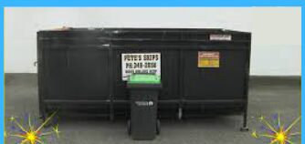 Black 6 cubic metre general waste skip bin hired out by Christchurch Skip Hire